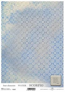 Papier ryżowy A4 R1437 tapeta niebieska - skorpion