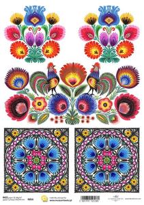 Papier ryżowy A4 R0854 wzory kaszubskie