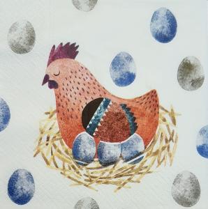 Serwetka PAW 1 sztuka Kura w gniazdku
