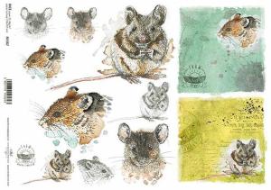 Papier ryżowy A4 R1567 Szczęśliwa farma myszy