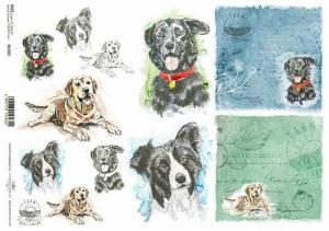 Papier ryżowy A4 R1563 Szczęśliwa farma psy