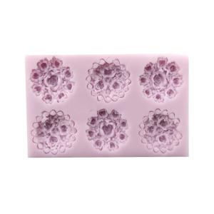 Foremka silikonowa 6 mini bukiecików 6x9cm