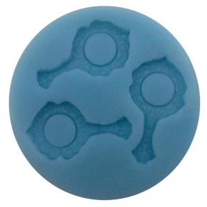 Foremka silikonowa 3 lusterka z rączką fi 5,5cm