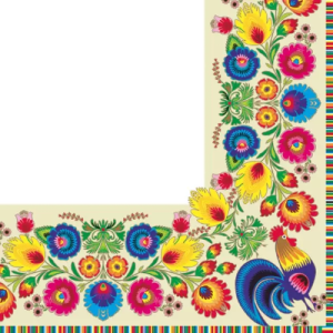 Serwetka Maki 1 sztuka ludowe łowickie