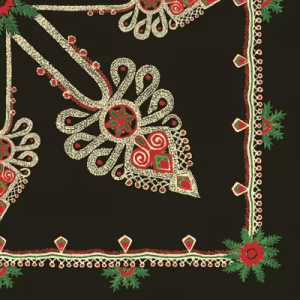 Serwetka Maki 1 sztuka ludowe parzenica - czarna