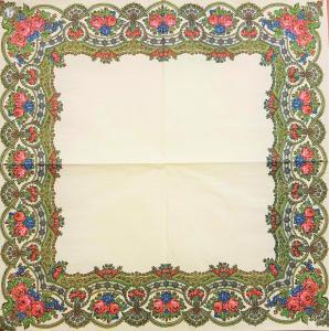 Serwetka Maki 1 sztuka Ramka kwiaty