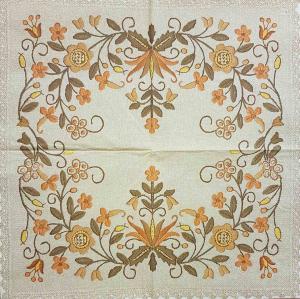 Serwetka Maki 1 sztuka ludowe kaszubkie - sepia