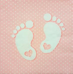 Serwetka Maki 1 sztuka stópki dziewczynka