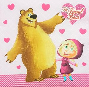 Serwetka Maki 1 sztuka My friend bear