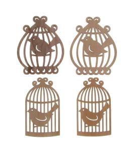 Klatka z ptaszkiem sklejka 4sztuki 5,5cm