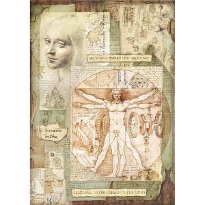 Papier ryżowy DFSA3045 Leonardo człowiek