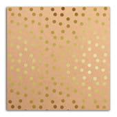 Papier scrap tłoczony 1 kartka 30x30cm ekri+złote kropki