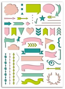 Szablon 15x20cm Znaczki