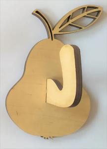 Drewno wieszak gruszka