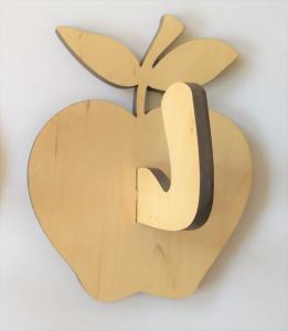 Drewno wieszak jabłko