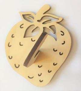 Drewno wieszak truskawka