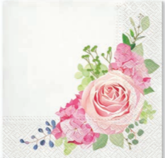 Serwetka TETE 1 sztuka - stroik róża