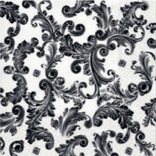 Serwetka TETE 1 sztuka - czarny dekor