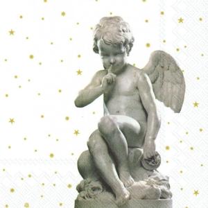 Serwetka IHR 33x33 1 sztuka - Anioł Biały Rzeźba