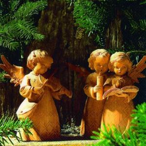 Serwetka IHR 33x33 1 sztuka - Aniołki rzeźba chórek