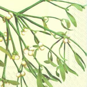 Serwetka IHR 33x33 1 sztuka - Jemioła gałązka z kulkami