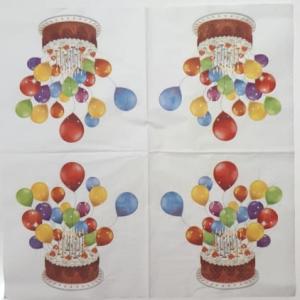 Serwetka TETE 1 sztuka - Tort z balonami