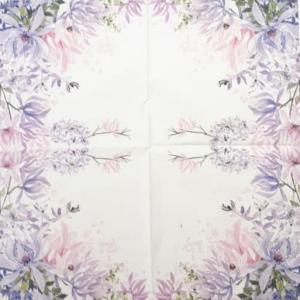 Serwetka PAW 1 sztuka -  Kwiaty polne fioletowe