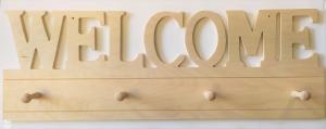 Wieszak drewno "Welcome" 63,75x23cm