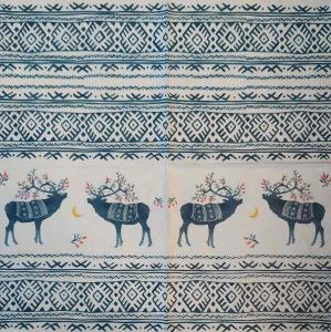 Serwetka PAW 1 sztuka BN dwa renifery