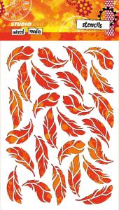 Szablon 21x30cm mix media Piórka MASKMM26