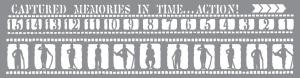 Szablon 7,6x30,5cm Old Film ANDY04