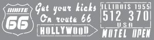 Szablon 7,6x30,5cm Route 66 ANDY05