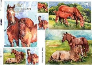 Papier ryżowy A3 R088L Konie