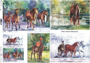 Papier ryżowy A3 R087L Konie