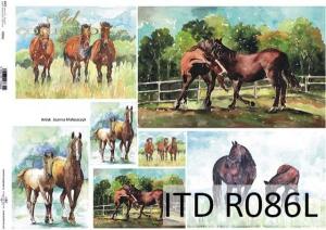 Papier ryżowy A3 R086L Konie