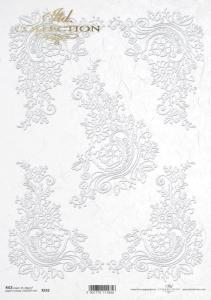 Papier ryżowy A4 R552 szare wzorki