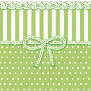 Serwetka Ambiente 1 sztuka Kropki Paski Sznurek Green