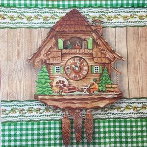 Serwetka Ambiente 1 sztuka Wooden Clock