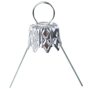 Zawieszki do bombek 12mm 7 sztuk srebrne