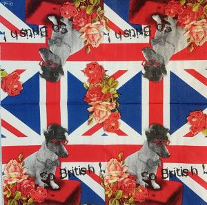 Serwetka ORVAL 1 sztuka 33x33cm Pies brytyjski