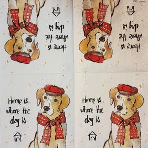 Serwetka IHR 1 sztuka 33x33cm Pies w domu