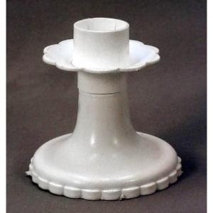 Świecznik plastykowy h7cm biały