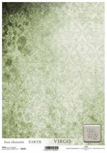 Papier ryżowy A4 R1435 tapeta zielona - panna