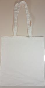 Torba bawełniana 38x42cm długa rączka biała