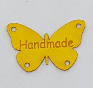 Naszywka "Handmade" Motylek mix kolor