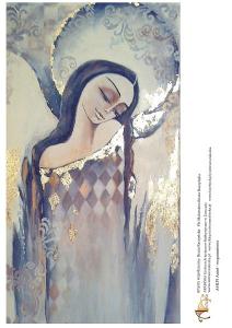 Papier ryżowy A4 Anioł WSPOMNIENIE ze złotem A4R39