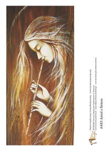 Papier ryżowy A4 Anioł z fletem A4R3