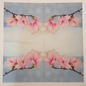Serwetka MAKI 1 sztuka magnolia niebieskie tło