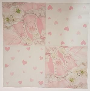 Serwetka MAKI 1 sztuka Buciki dziewczęce