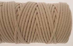 Sznurek pleciony 5mm 100m - ekri kremowy